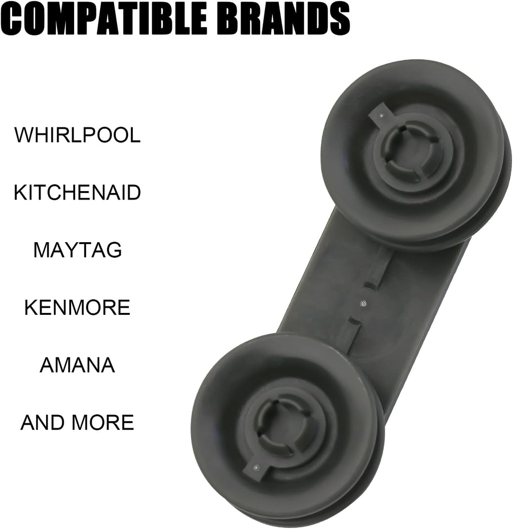 WPW10078083 Dishwasher Dishrack Wheel Compatible with Whirlpool Wheel and Bracket Assembly AP6014875 W10078083, 1446833, PS11748145