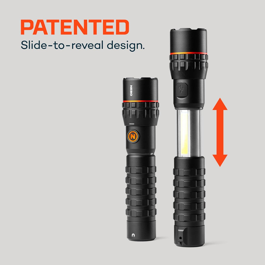 SLYDE KING Flashlight | High Lumens, Rechargeable COB Work Light & LED Flashlight, Waterproof, Magnetic Base, Great