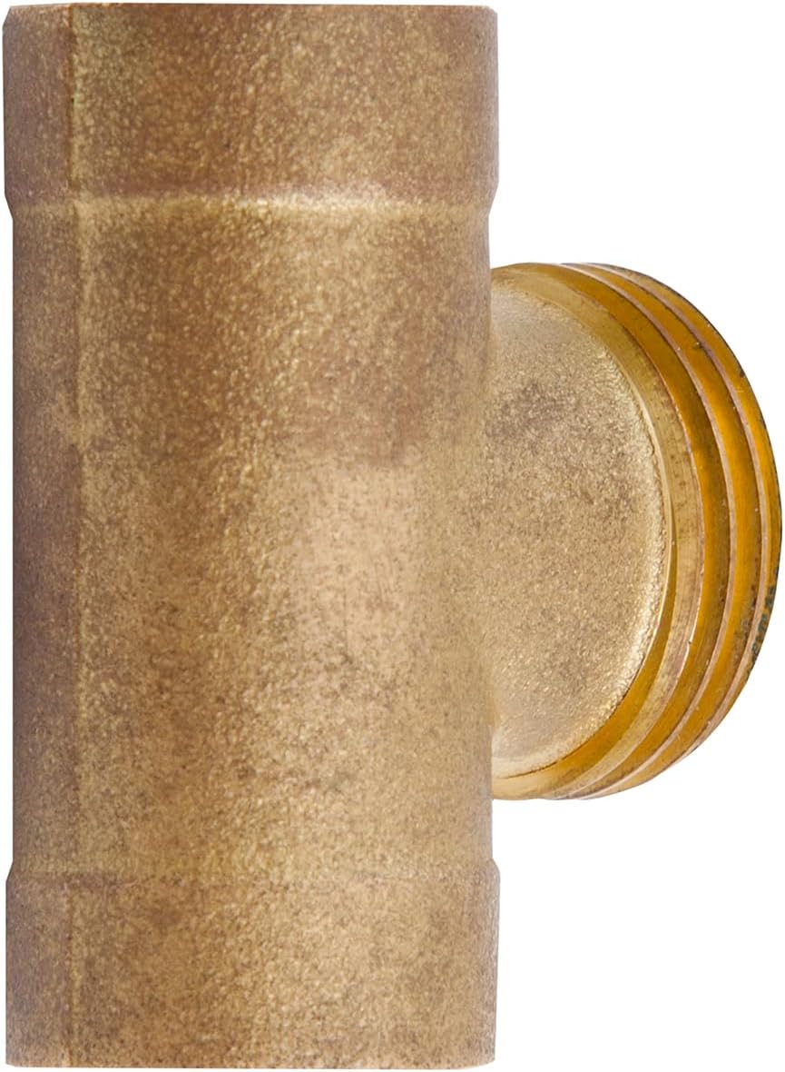 Liberty Garden Products Hose Cart Replacement Brass Tee - 1/2" Fitting #TE001
