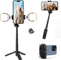 JJ02 Selfie Stick Tripod, Portable Pocket Size Phone Tripod Holder | 3-in-1 Mini Phone Grip, Detachable Remote, 2