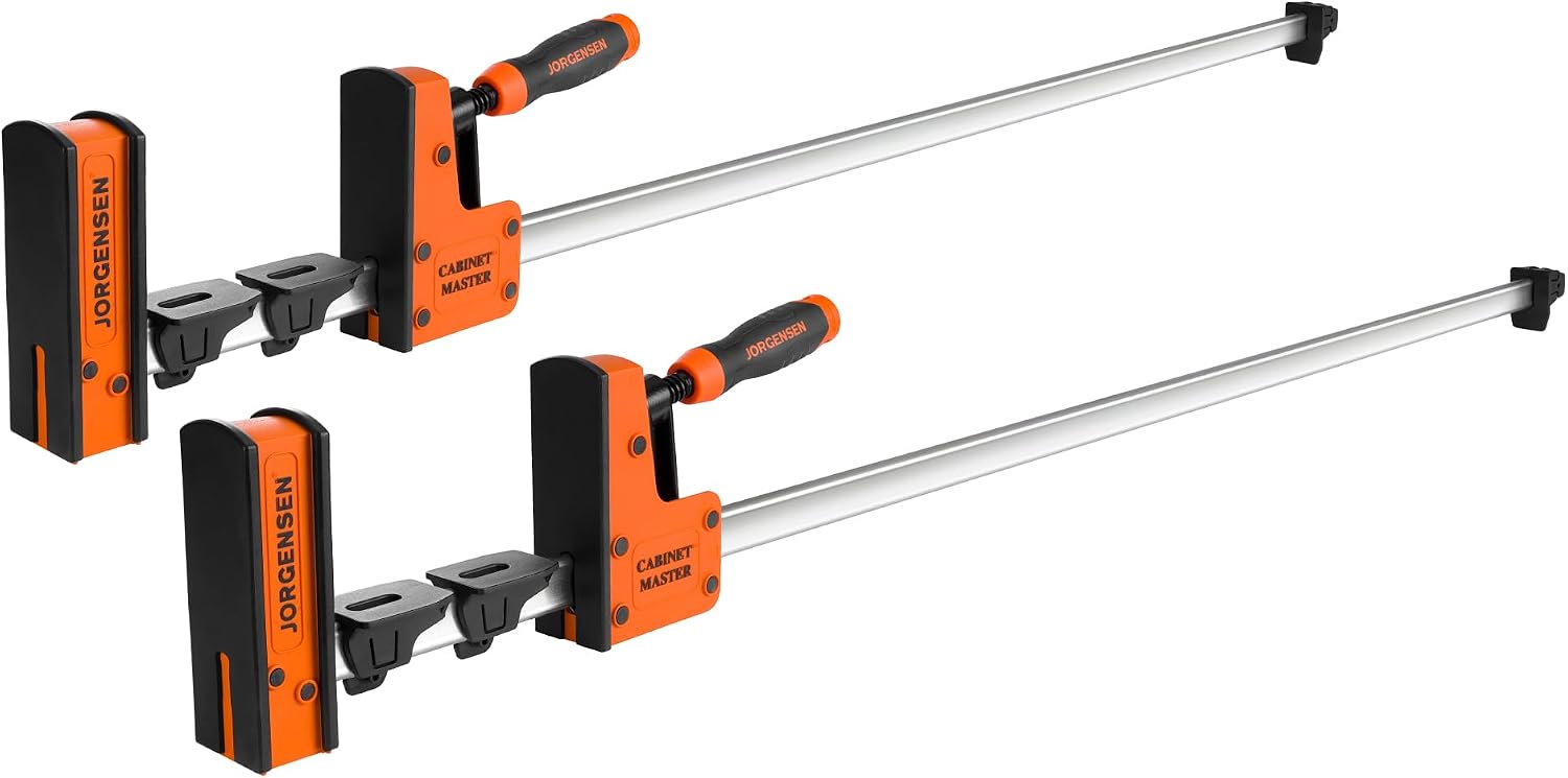 36-Inch Parallel Bar Clamps Set, 2200 lbs Load Limit, 2-Pack | Heavy-Duty Wood Clamps, Cabinet Master Bar Clamps for