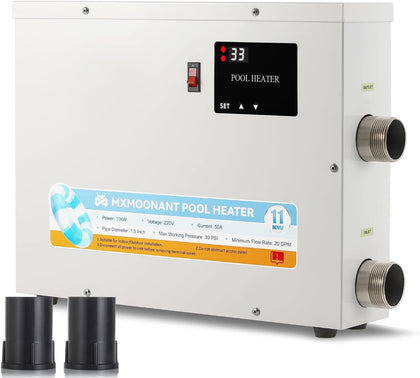 18KW SPA Heater, 220V Electric Pool Heaters Hot Tub Thermostat | Touchscreen Control, °F/°C Switching, 77-122℉ Temp
