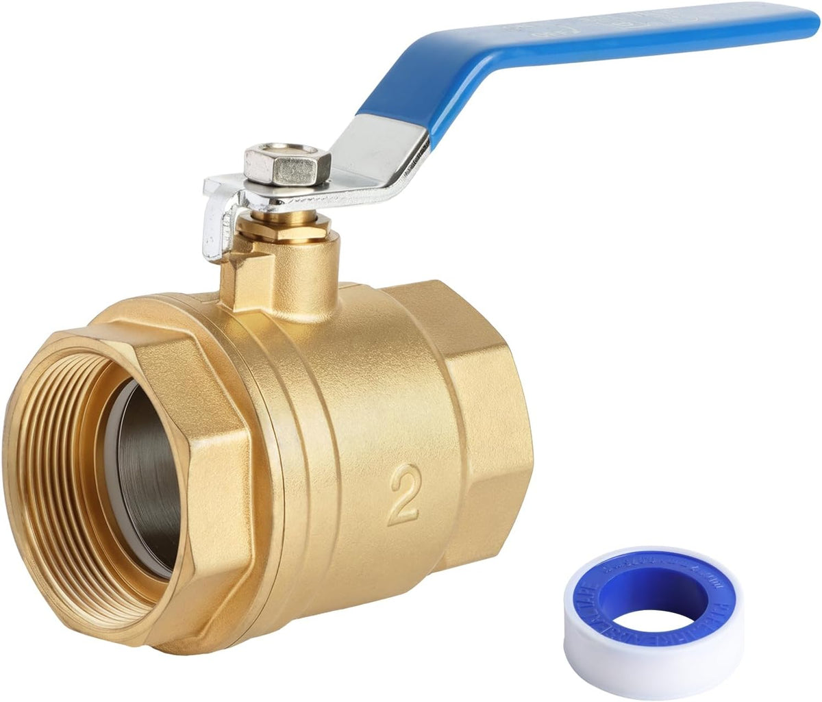 WiseWater 2" NPT Full Port Brass Ball Valve, UPC Certified, 1 Pc