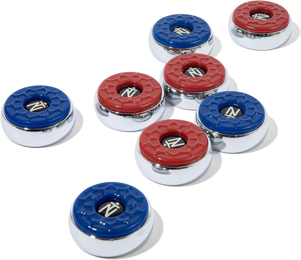Shuffleboard Pucks, 2-1/8'' (53mm), Set of 8 Blue/Red.