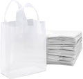 Clear Gift Bags with Handles, 8x4x10 Inch, 100 Pack
