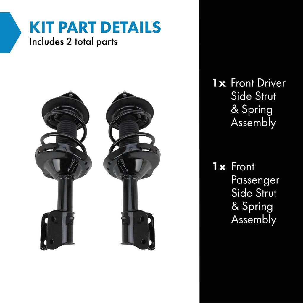 TRQ Front Strut and Spring Assembly Set 2 Piece