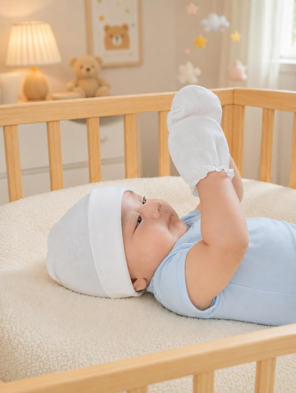 Baby Mittens No Scratch, Soft Cotton Newborn Gloves, (0-6 Months)