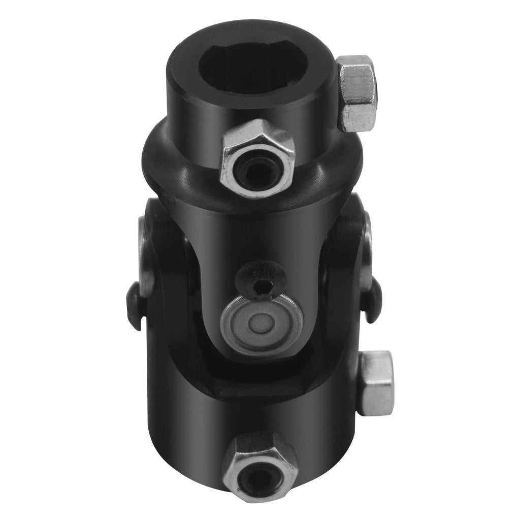 RABROPAR 1" DD X 3/4" DD Single Steering Shaft U Joint Coupler Black Steel Universal Coupling