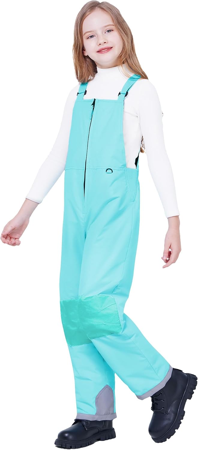 Kids Waterproof Ski Bib Boys Girls Winter Snow Pants