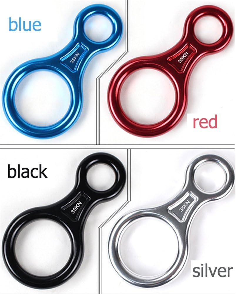 35KN Super 8 Belay Device Titan Figure 8 Descender for Climbing Rigging Plate Downhill Heavy Duty Equipment