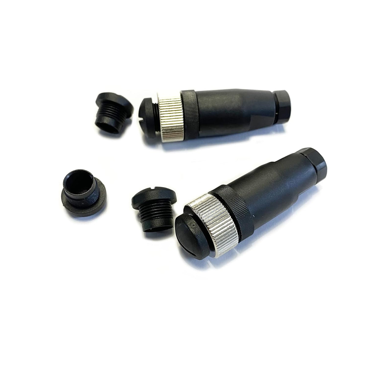 10 Pcs M12 Plastic Protective Cap, M12 Black Bolt Covers Screw Caps Assortment Kit for Panel-Mount Sockets