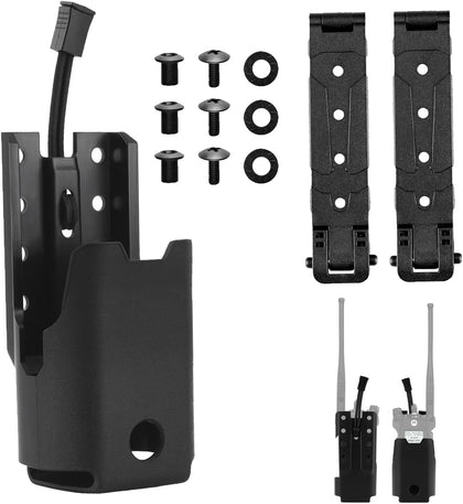 Tactical Radio Holster with Molle Vest Clip, Portable Radio Case Compatible with Motorola APX8000 APX6000 Radios with
