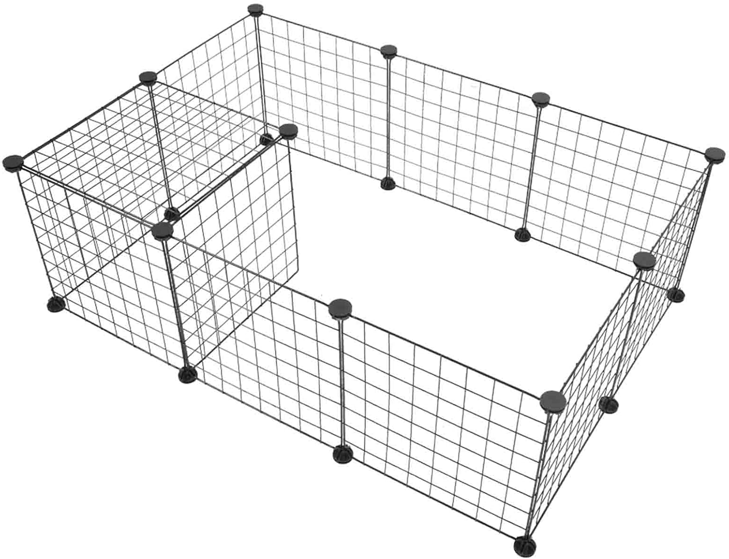 Metal Panel Pet Playpen, DIY Expandable Design for Various Small Animals, Indoor Portable Metal Wire Yard Fence, Easy
