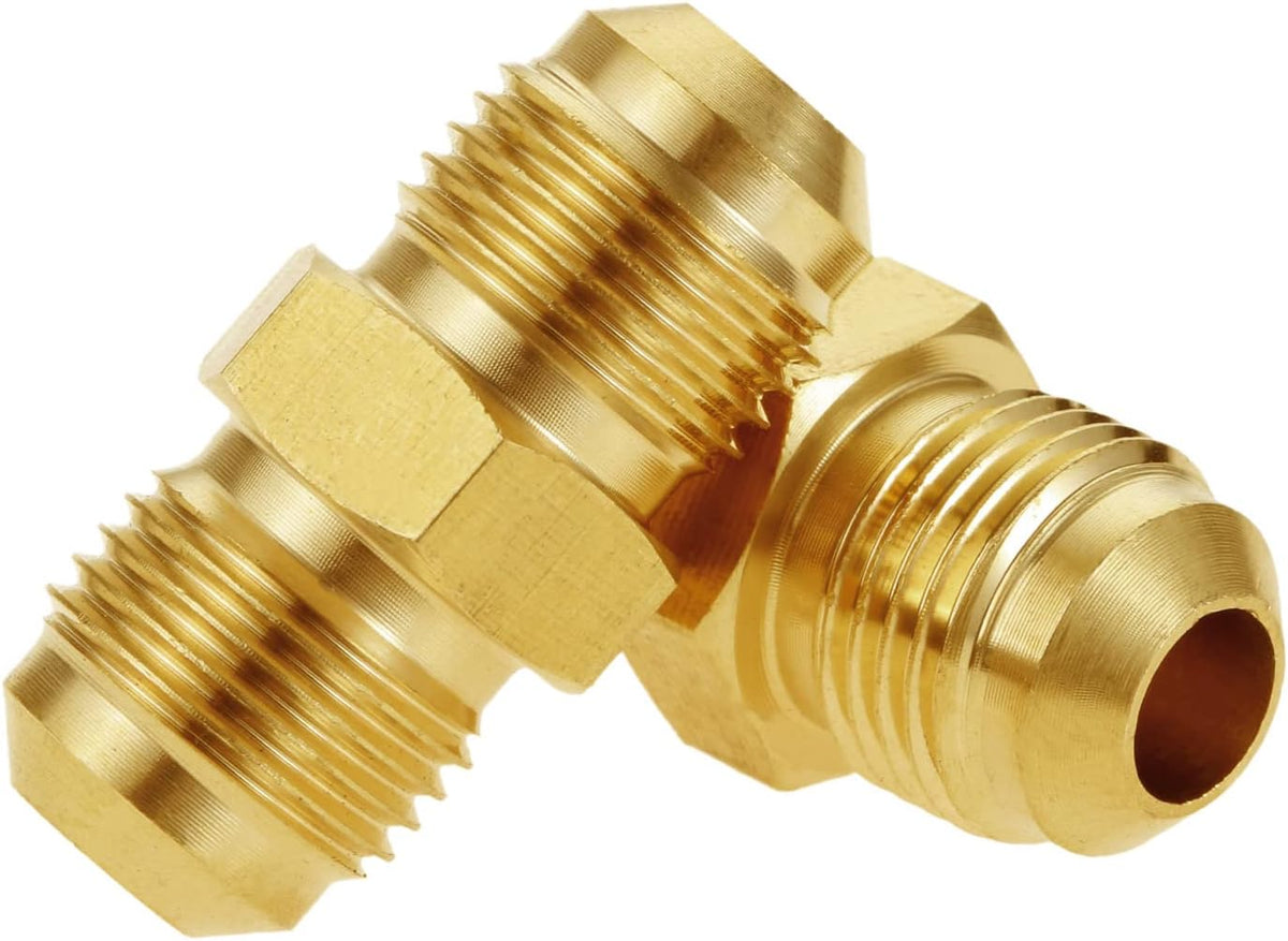 Brass 3/8" Flare x 3/8" Male Flare Tube Fitting Gas Adapter 2PCS
