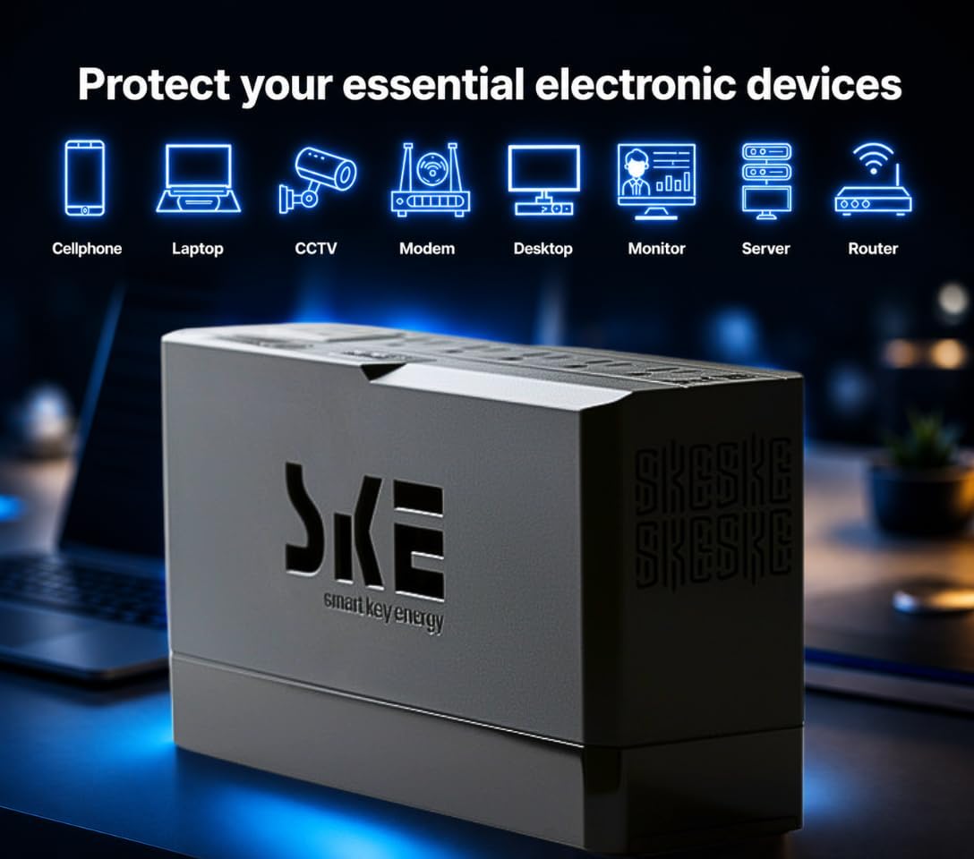 SKE 425VA/240W UPS Battery Backu Surge Protector for Computer UPS Battery Backup Uninterruptible Power Supply…, VL425