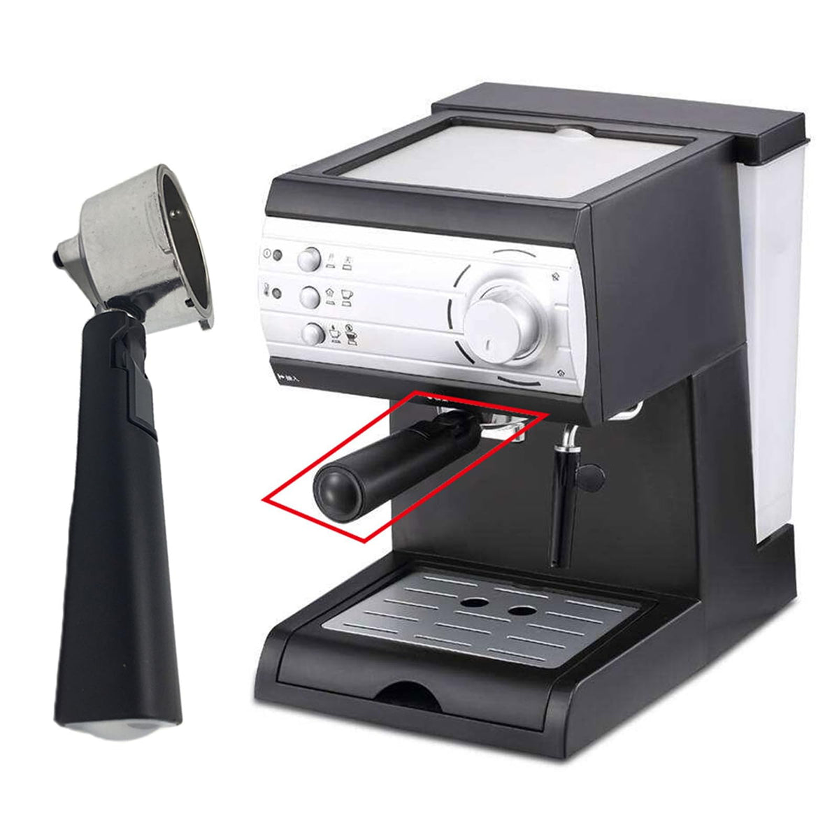 51mm Coffee Portafilter Coffee Maker Tools Coffee Machine Accessories Alloy Material Coffee Machine Replacement Part Coffee Machine Handle