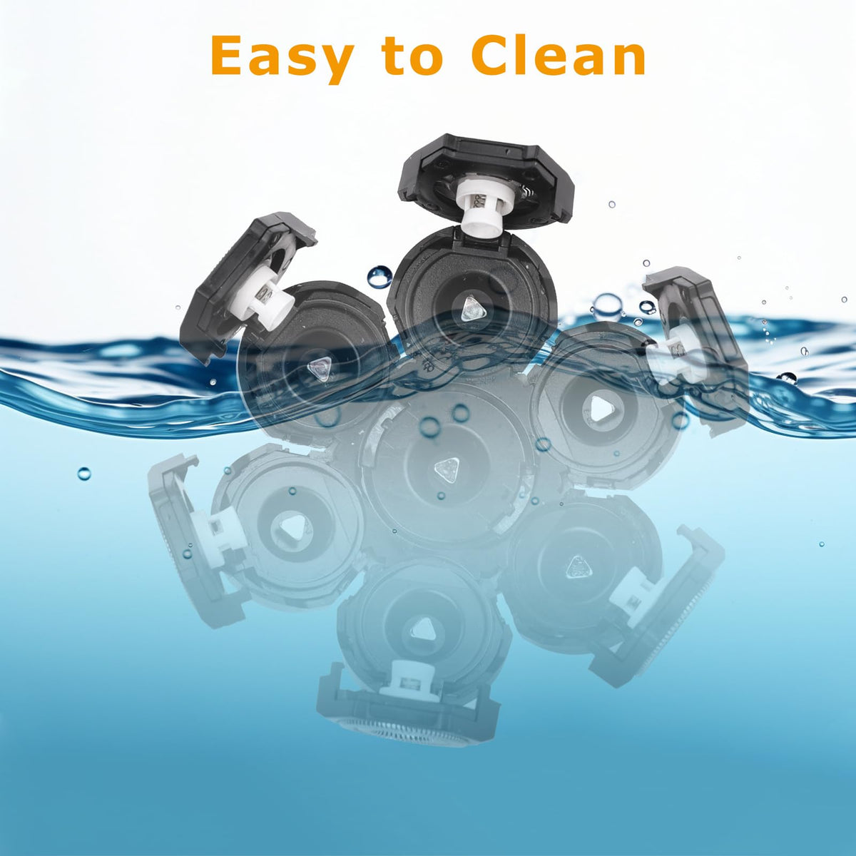 7 Men's Electric Shaver Replacement Heads + 1 Cleaning Brush