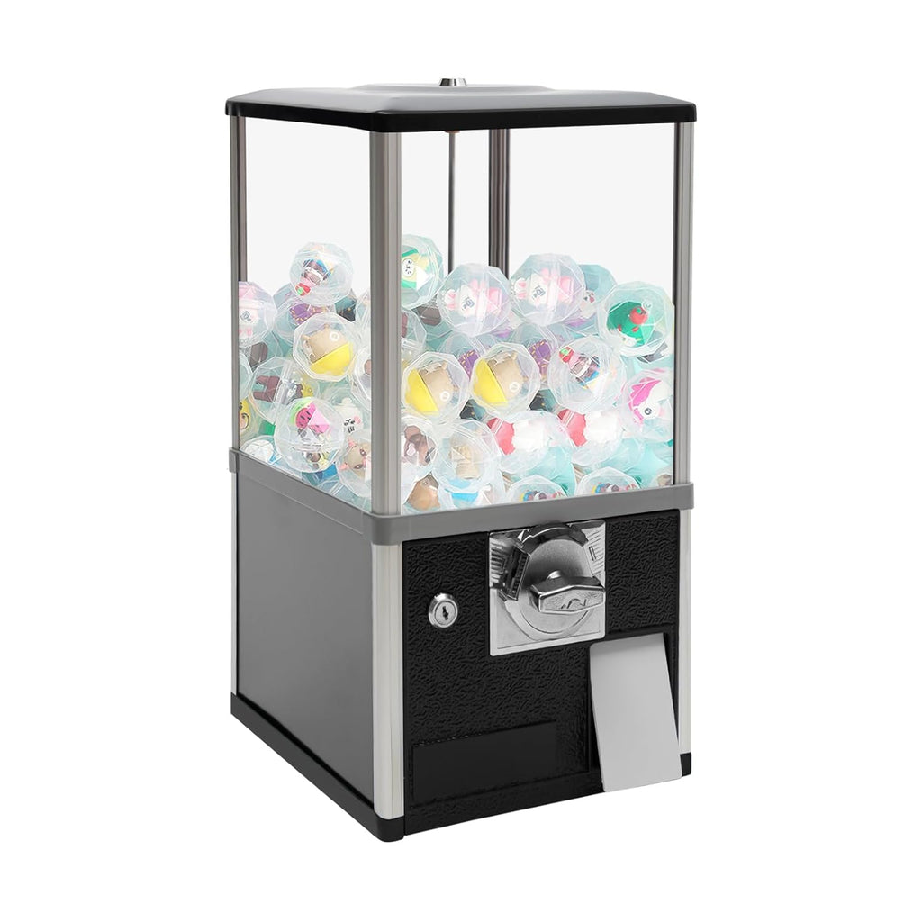 25-Cent Vending Machines, Coin Operated Commercial Large Capacity Gumball Machine Commercial Mini Dispenser Prize