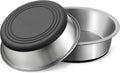 Stainless Steel Dog Bowls Set of 2, Anti Rust Metal & Non Slip Rubber Base, Heavy Duty Large Feeding Dishes, Food