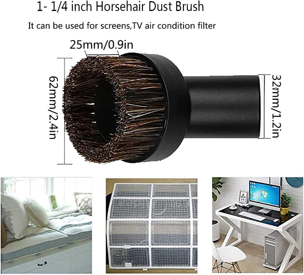 1 1/4 inch Vacuum Attachments Brushes Kit 1-1/4 inch 1-3/8 inch Vacuum Cleaner Accessories for 32mm and 35mm Standard
