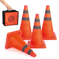 4 Pack 18 Inch Collapsible Traffic Cones, Orange Safety Cones