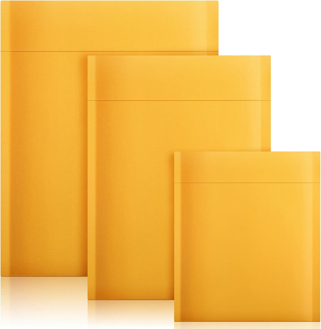 50 Pcs Metallic Foil Bubble Padded Envelopes Mailers, Yellow