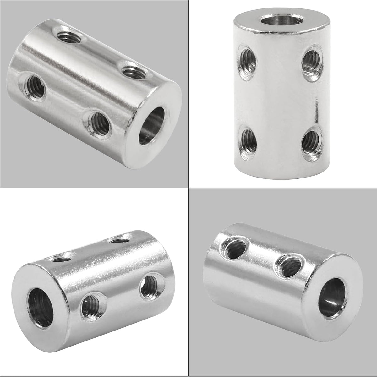 BokWin Rigid Coupling Set, 2 Pcs, 6mm to 6mm Shaft Coupler