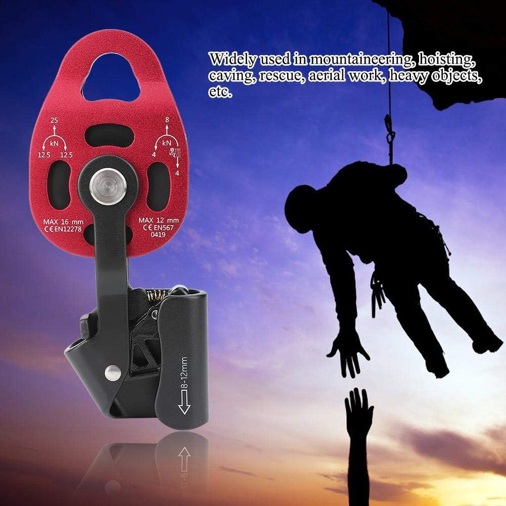 25KN Climbing Pulley Outdoor Rope Pulleys 7075 Aviation Aluminum Heavy Duty Rock Pulleys of Single Swivel