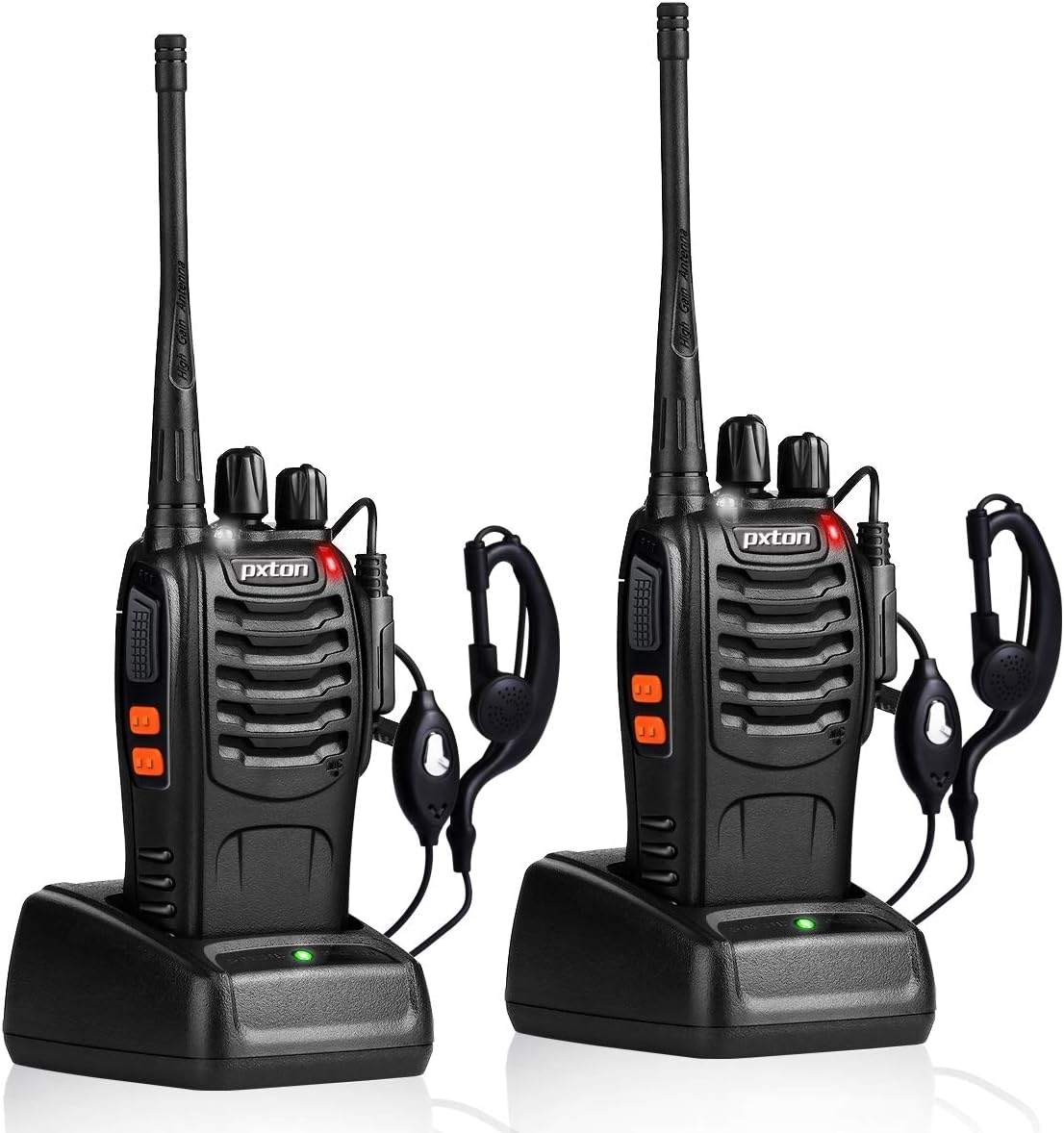 Walkie Talkies Rechargeable Long Range Two-Way Radios with Earpieces,2-Way Radios UHF Handheld Transceiver Walky