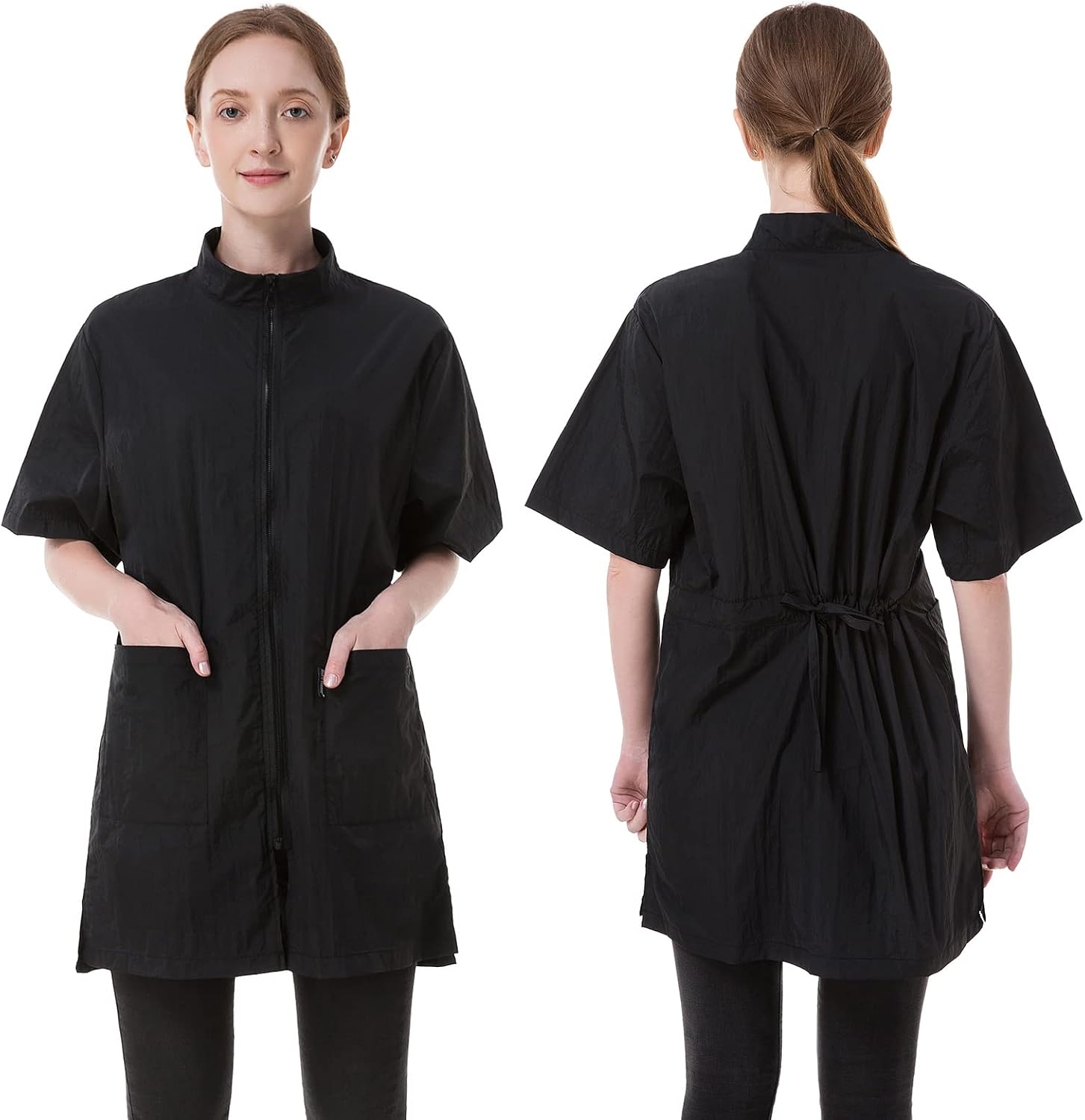 Grooming Smock Waterproof Workwear Barber Jackets for Women Men, Nylon Professional Dog Groomer Smock Barber Apron
