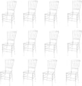 Set of 12 Clear Chiavari Chairs, Accent Event Ghost Chairs