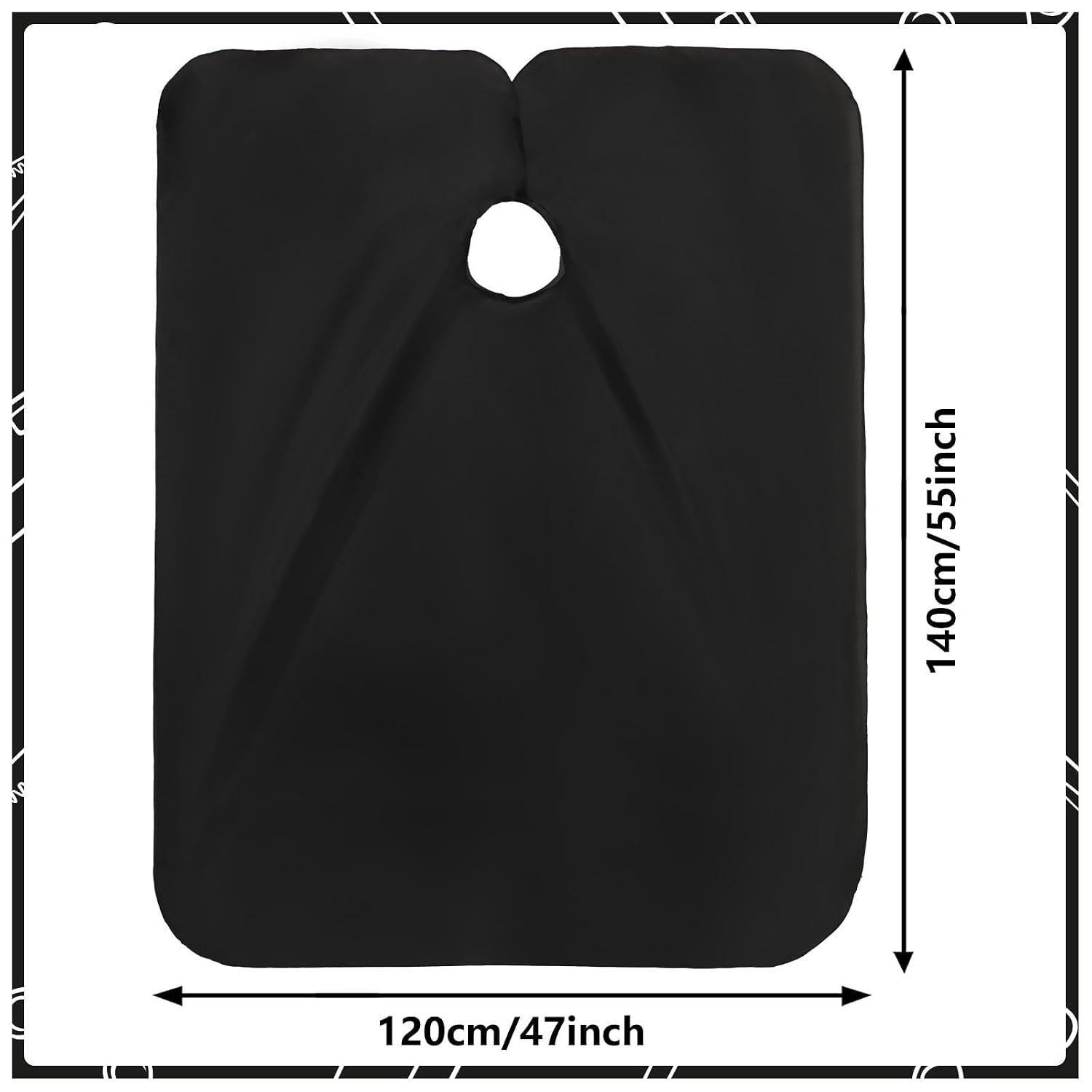 2Pcs Barber Cape, Hair Cutting Cape with Closure Snap for Adults | Professional Black Hairdresser Apron, Watertight