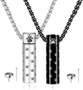 Dog Urn Necklaces For Ashes Paw Print Ashes Urn Pendant Necklace Cylinder Cremation Necklace For Pet Ashes Urn