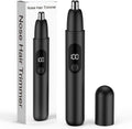 Nose Hair Trimmer, Rechargeable Cordless Painless Ear Eyebrow Trimming Tool Dual Edge Blades Razor Easy Cleansing