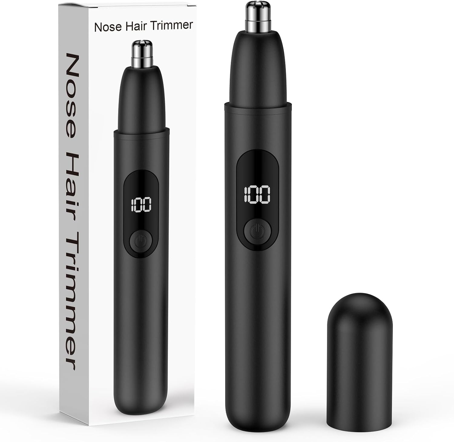 Nose Hair Trimmer, Rechargeable Cordless Painless Ear Eyebrow Trimming Tool Dual Edge Blades Razor Easy Cleansing