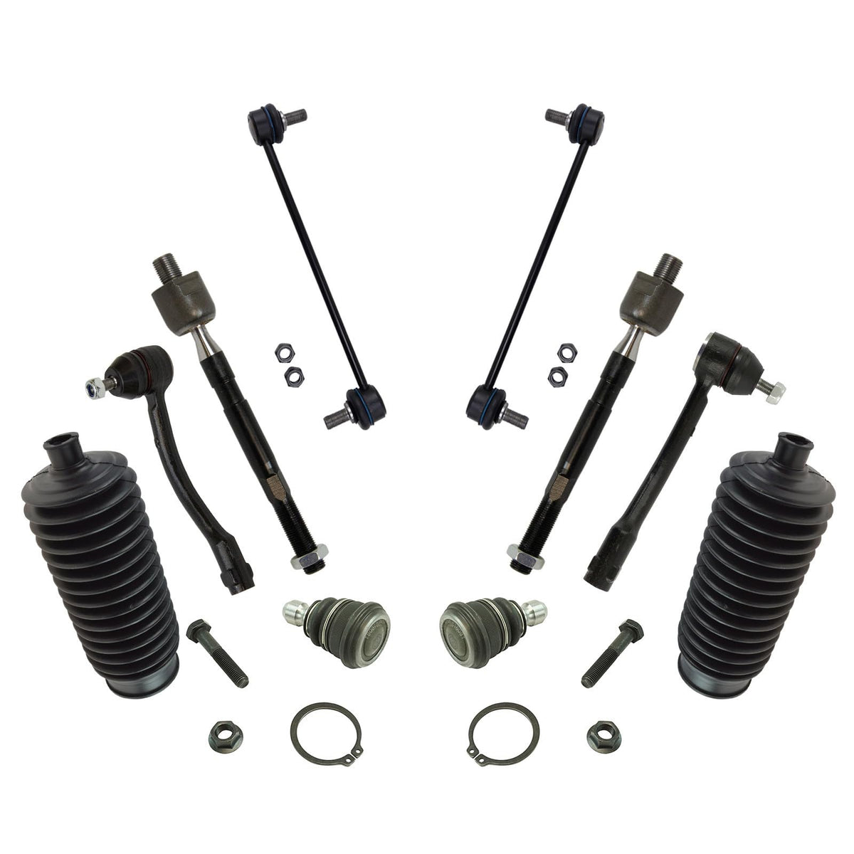 TRQ Front Steering & Suspension Kit Ball Joint Steering Rack & Pinion