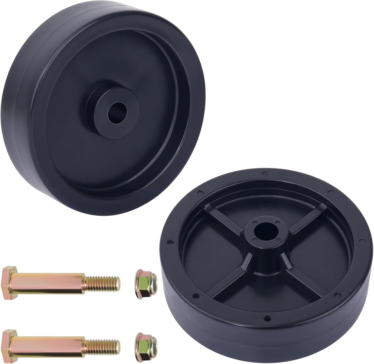CheeMuii 2 Pack 734-0973 Lawn Mower Deck Wheels Kit with Bolts and Nuts