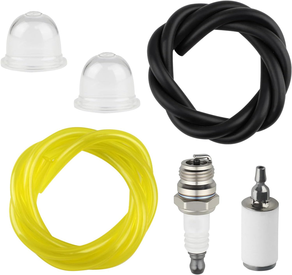 794-00055A Spark Plug Air Filter for Troy Bilt Craftsman 25cc 27cc Weed Eater WS2200 WS210 WC210 WC2200 TB32EC TB21EC TB22EC TB22 TB25CB TB252S TB35EC Fuel Line Primer Bulb Air Filter