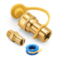 Solid Brass 1/2 Inch Natural Gas Quick Connect Fittings Kit