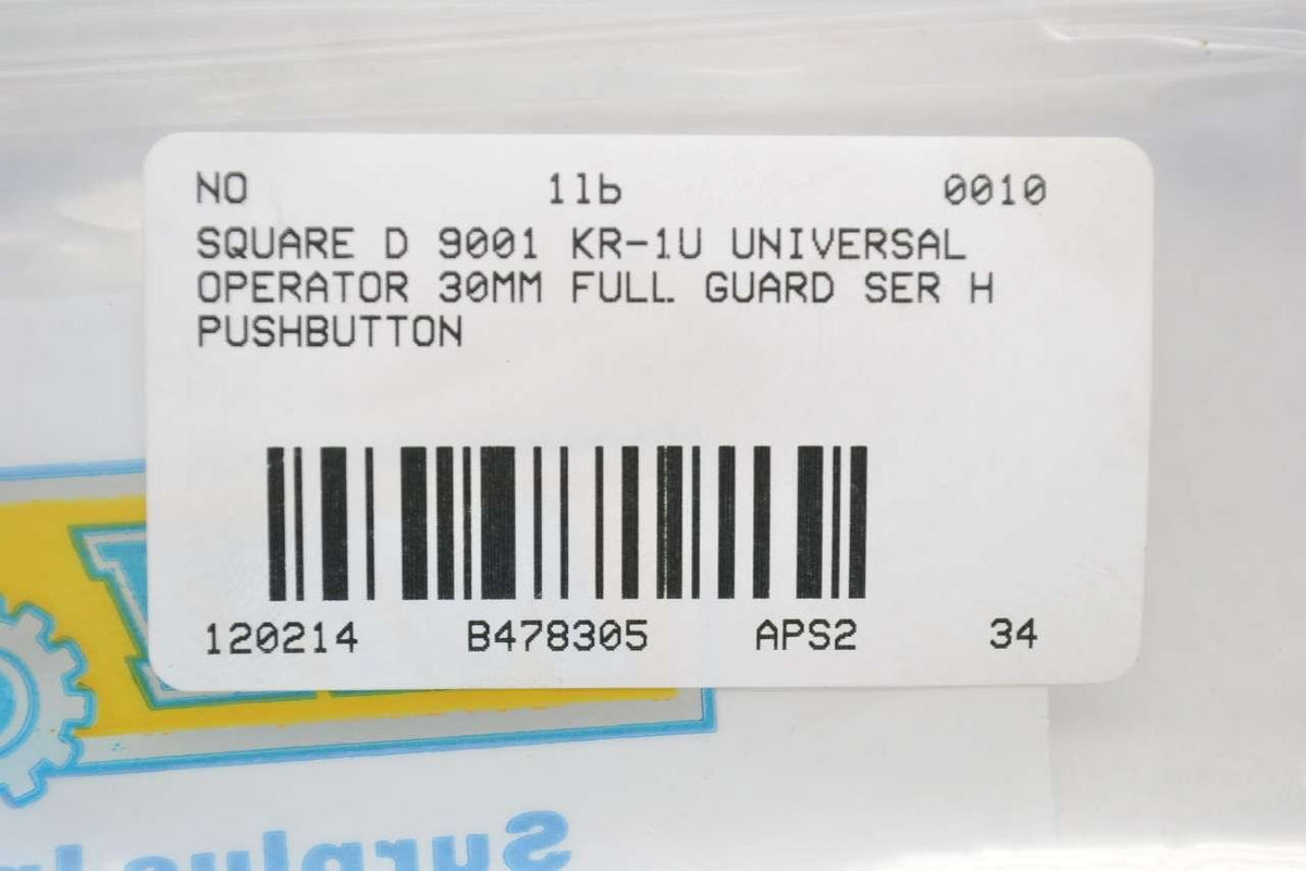 Square D 9001KR1U Pushbutton, Operator, Round Non-Illuminated Guarded, Momentary, 30mm, 7 Colors