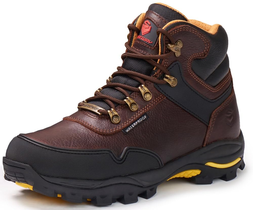 Men's 6 Inch Soft/Steel Toe Waterproof leather Work Boots