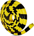 Wall Edge Corner Guards 196.9in (5m), Yellow & Black Foam Protector Padding with Self Adhesive Backing for Garage