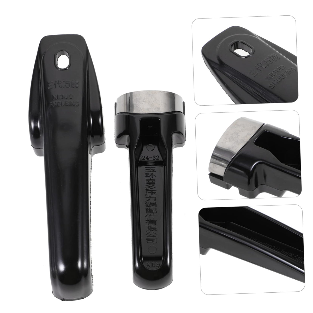 Pressure Cooker Handle Replacement Set Black with Screws, Bakelite