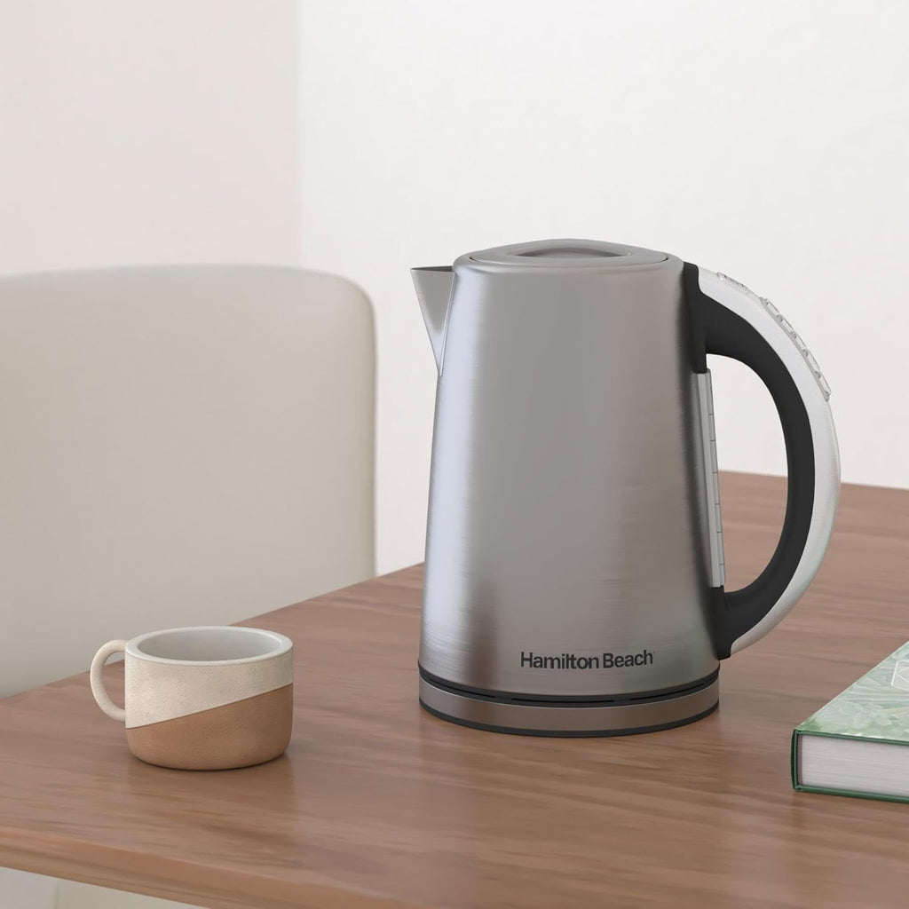 1.7 Liter Electric Tea Kettle, Water Boiler & Heater | Fast Boiling 1500 Watts |Temp Control | Cordless Serving |