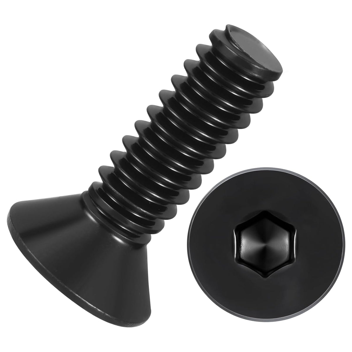 50Pcs #10-24x5/8 Flat Head Socket Cap Screw Countersunk Bolt