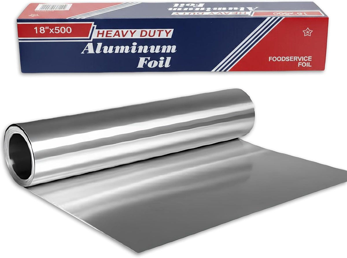 Heavy-Duty Aluminum Foil, Foil Aluminum Roll (18" x 500")