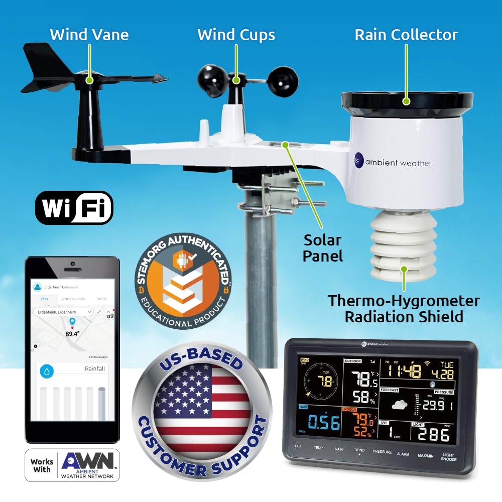 WS-2902 Wi-Fi Smart Weather Station | With Wi-Fi Remote Monitoring and Alerts