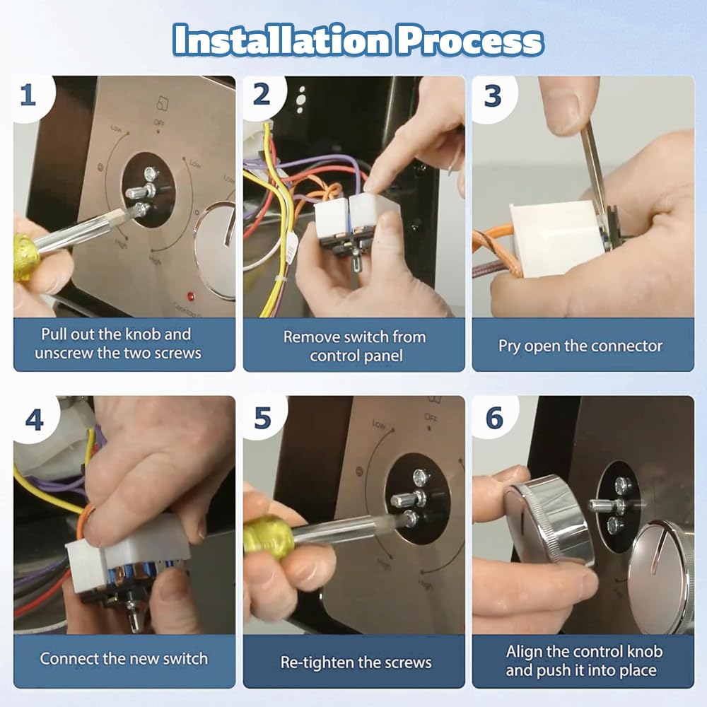 W10434452 WPW10434452 Infinite Stove Control Switch Single Element 240V 15A Replaces AP6021365 PS11754687 Compatible with Selected Whirlpool Maytag Amana KitchenAid Range Models