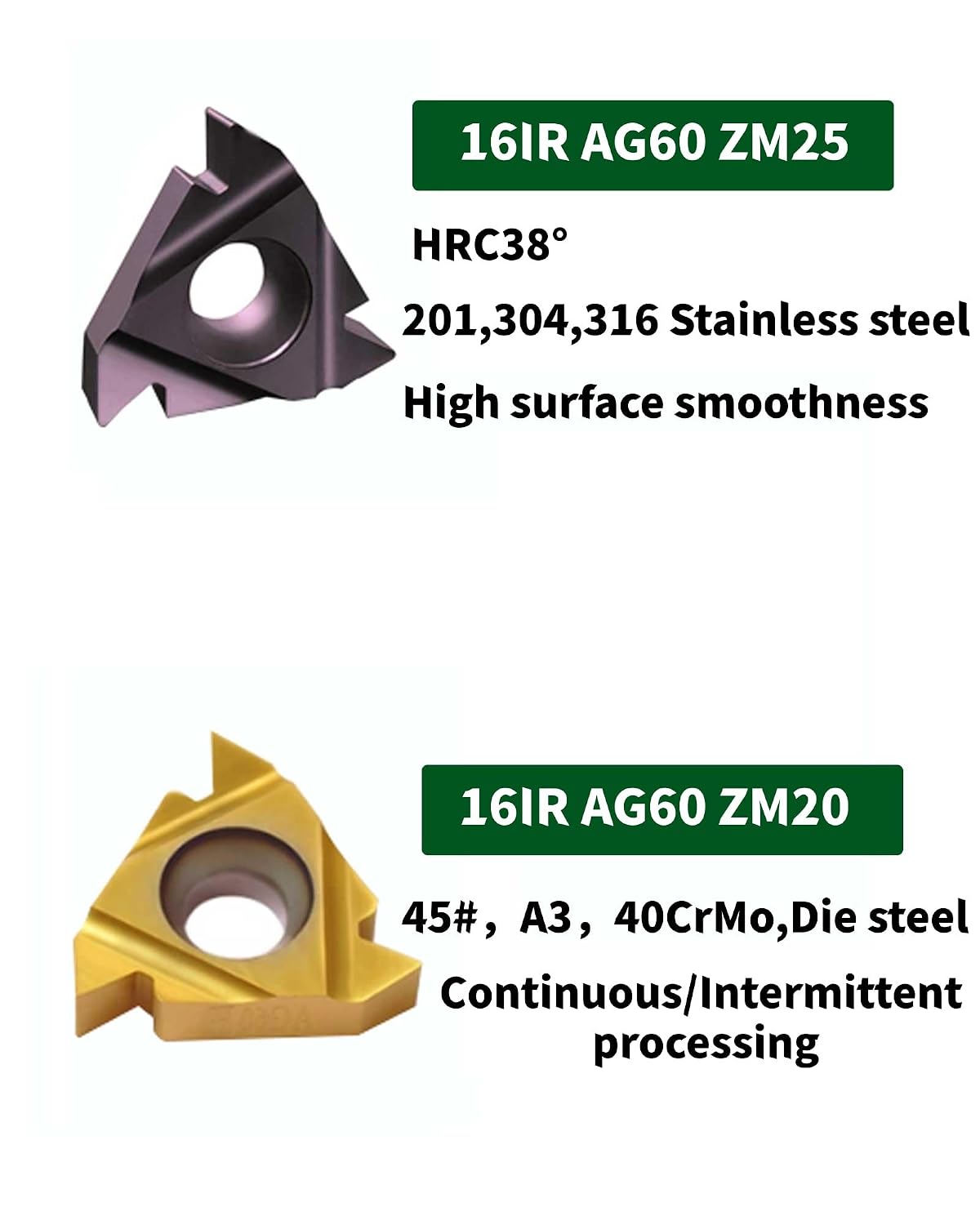 HSMT1616K16 Internal Threading Boring Bar with 16IR AG60 Inserts