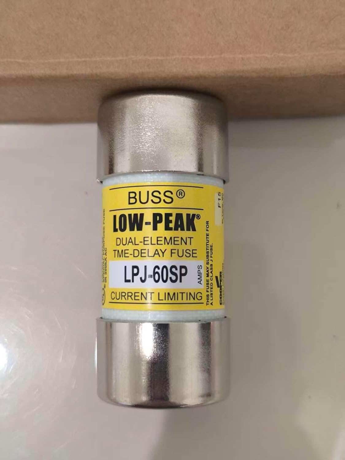 Buss Class J Fuse, LPJ-60SP, 600V 60A, Time Delay Dims 1.06x2.38